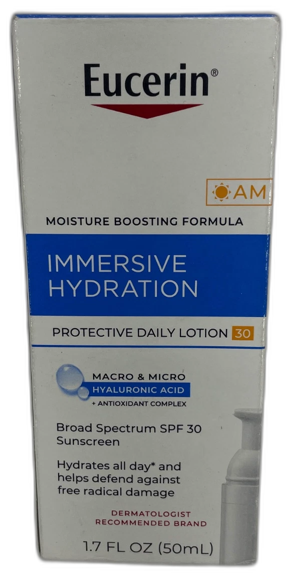 Eucerin Immersive Hydration Protective Daily Lotion Exp 05/27 Pack of 2 New