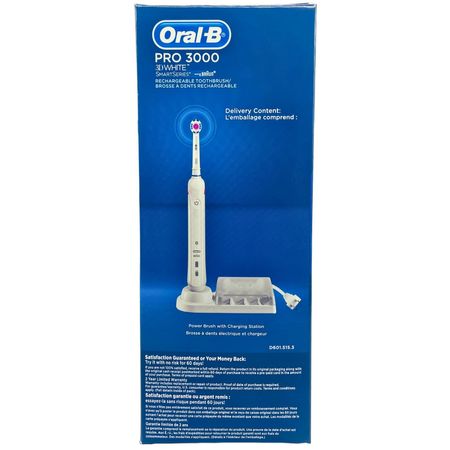 Oral-B Pro 3000 3D White Rechargeable Toothbrush (1 Pack) New