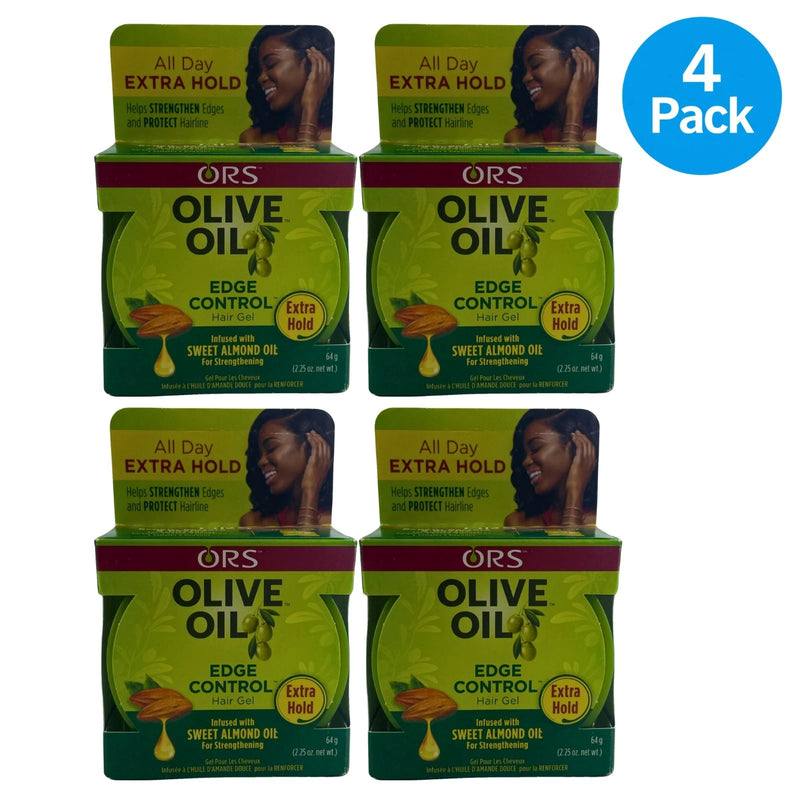 1. Título ORS Olive Oil Edge Control Hair Gel Extra Hold 2.25 oz 4 Pack New