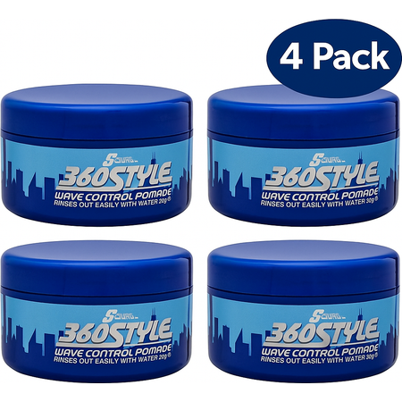 S-Curl 360 Style Wave Control Pomade 3.5 oz 4 Pack New