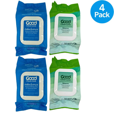 Good Clean Love Rebalance Personal Cleansing Wipes 30 Ct 4 Pack New