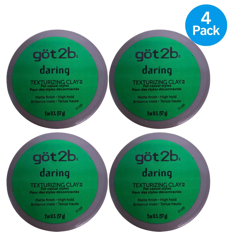 got2b Daring Texturizing Clay Matte Finish High Hold Hair Styling Pomade 2 Oz
