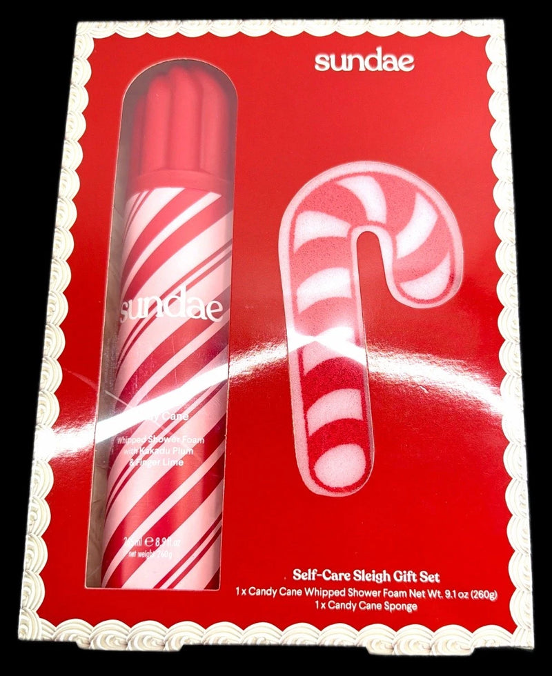 Sundae Self-Care Sleigh Gift Set Candy Cane Shower Foam Pack of 3 New