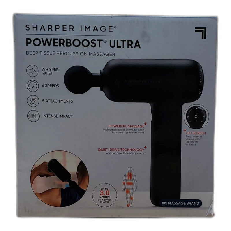 Sharper Image Powerboost Ultra Deep Tissue Percussion Massager Box New