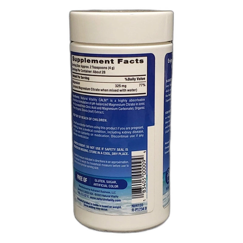 Natural Vitality Magnesium Citrate Glycinate Powder 4oz Exp 04/28 Pack of 4 New