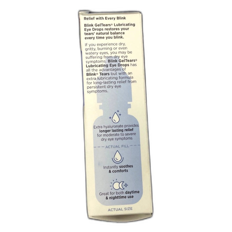 Blink GelTears Severe Dry Eye Symptom 0.34FlOz Exp 03/27 Pack of 3 New