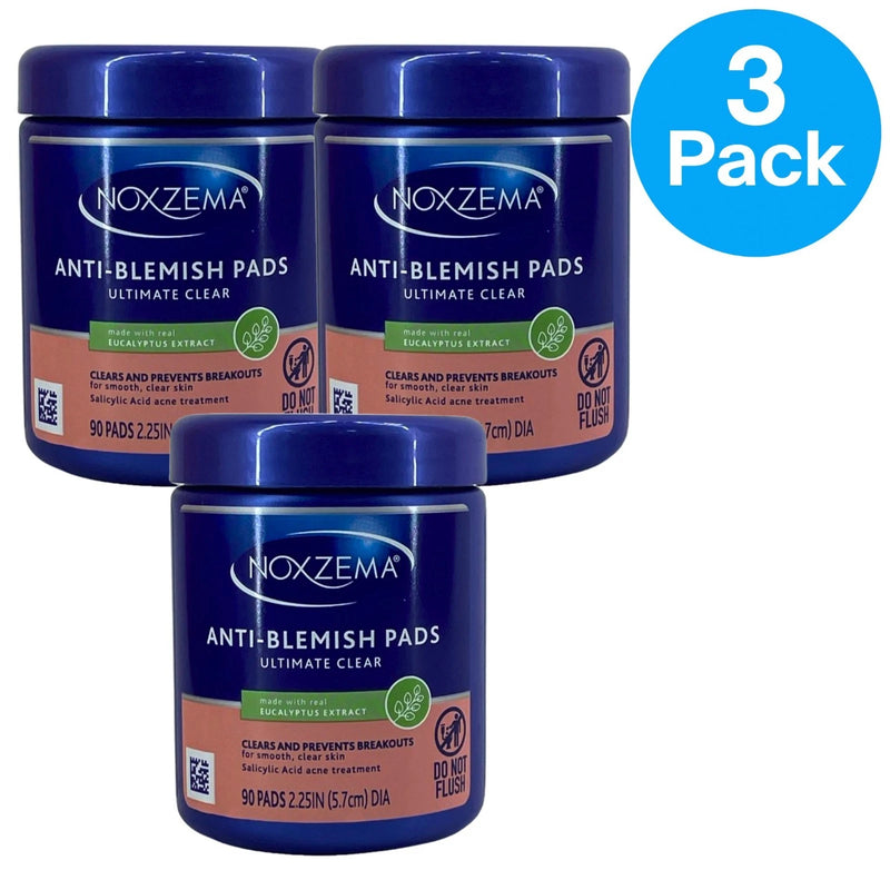 Noxzema Ultimate Clear Anti-Blemish Pads Salicylic Acid 2% 90ct 3 Pack Exp 03/27