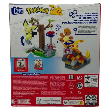 Mega Pokémon Pichu’s Forest Forage Build with Motion 84 Pcs New