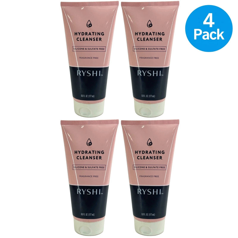 RYSHI Hydrating Cleanser Silicone Sulfate Fragrance Free 6 FL OZ 4 Pack New