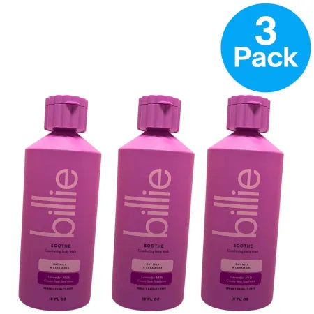 Billie Soothe Comforting Body Wash Lavender Milk 18 FL OZ 3 Pack New
