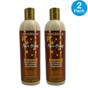 Creme of Nature Pure Honey Dry Defense Conditioner 12 fl oz 2 Pack New