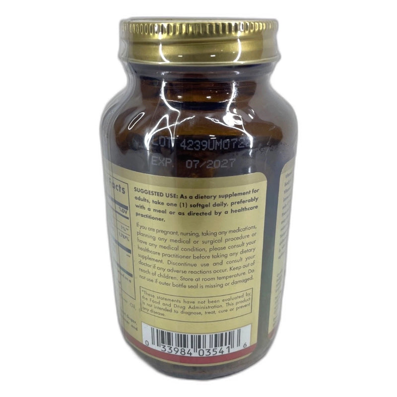 Solgar Vitamin 268 400 Tocopherol Mixed 100ct 200 Total Exp 07/27 Pack of 2 New