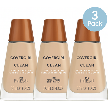 Covergirl Clean Foundation 30mL Perfect Beige 3 Pack - New