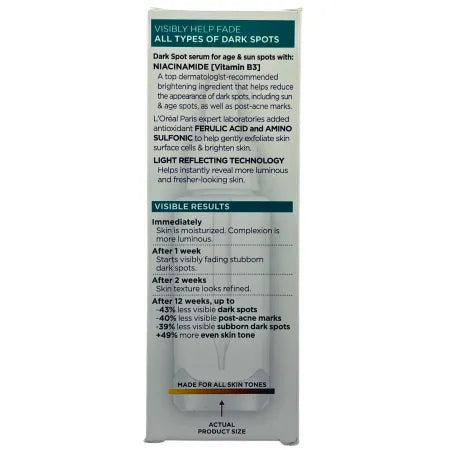L’Oréal Bright Reveal 12% Niacinamide Dark Spot Serum 1.0 fl oz – New 2
