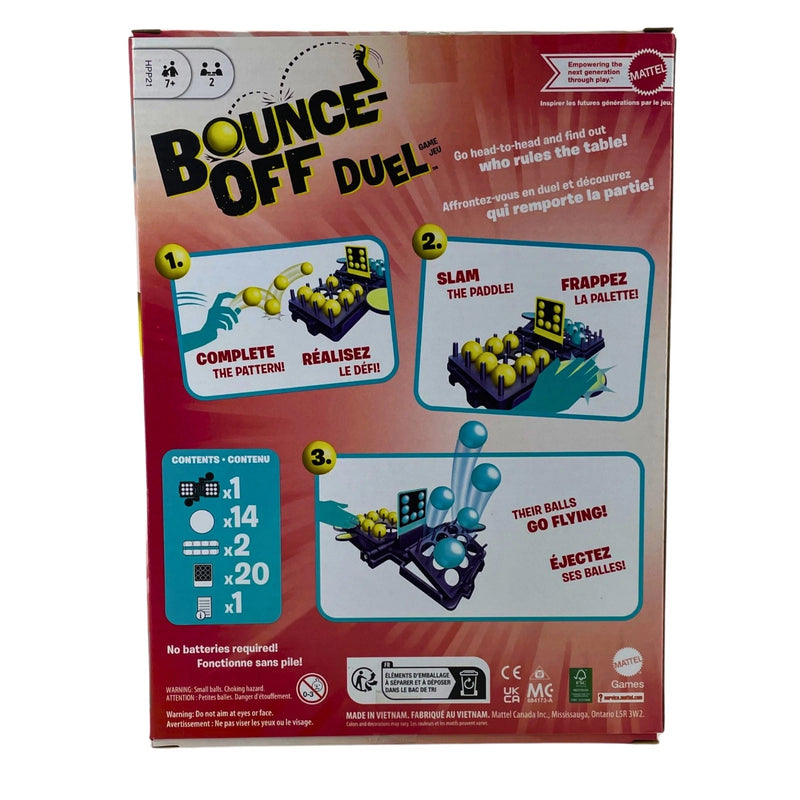 Bounce-Off Duel Tabletop Party Game Mattel Games 2-Player 3 Pack New