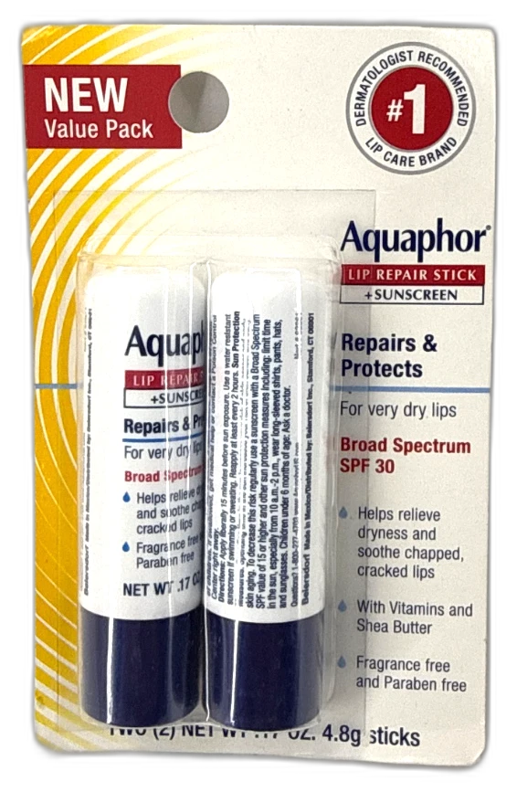 Aquaphor Lip Repair Stick 0.17oz 2 Each 6 Total Exp 04/27 Pack of 3 New