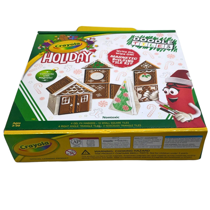 Crayola Holiday Doodle Tiles Magnetic Building Kit Write On Wipe Off 2 Pack New
