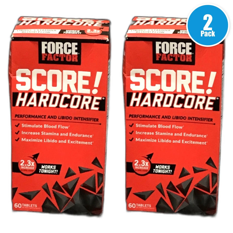 Force Factor WOW Score Hardcore Pre-Workout 60 Tablets Exp 08/27 Pack of 2 New