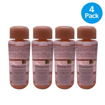 Kristin Ess Deep Clean Clarifying Shampoo 10 oz bottle 4 pack bundle for hair care