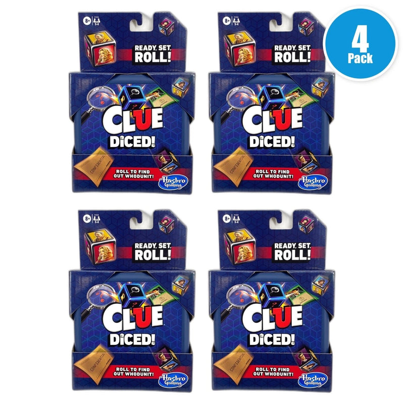 Hasbro Clue Diced Dice Game Hard Case Sealed Strategy Board Game Pack of 4 New