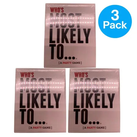 Who's Most Likely To Party Game 250 Cards 3 Pack New