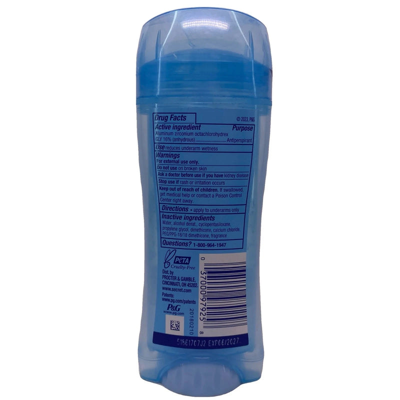 Secret Outlast Unscented Clear Gel 3.4 oz 2 Pack New EXP 06/2027