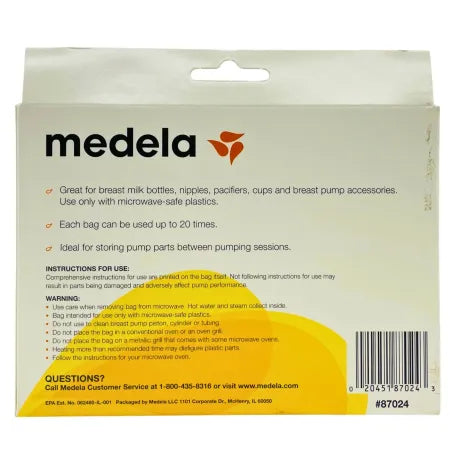 Medela Quick Clean Micro-Steam Bags 5ct Each 2 Pack New