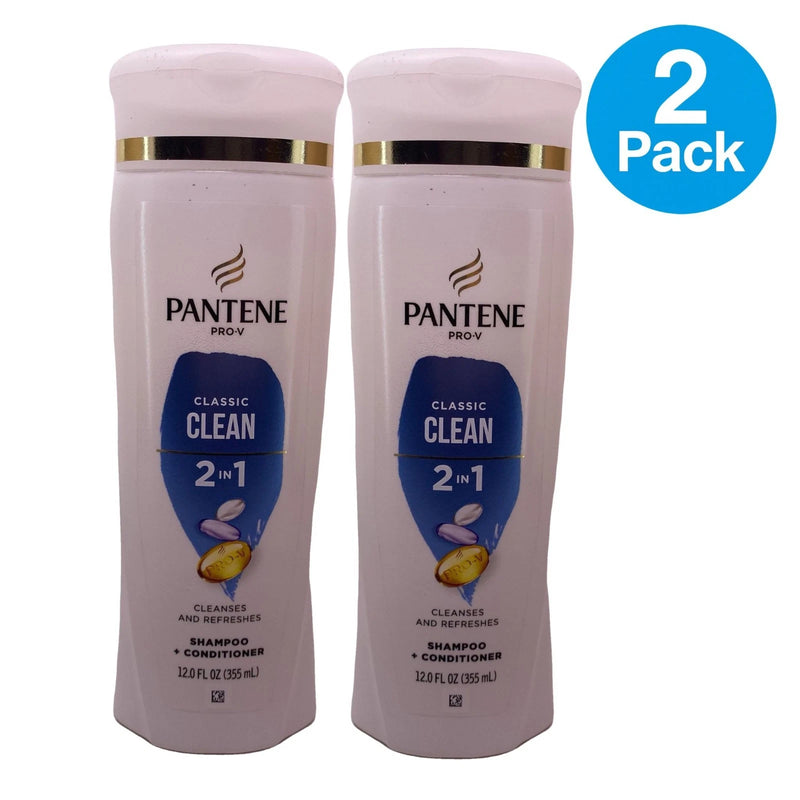 Pantene Pro-V Classic Clean 2-in-1 Shampoo Conditioner 12 fl oz 2 Pack New