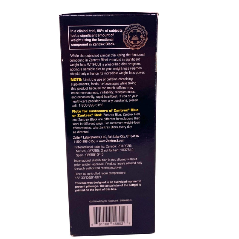 Zantrex Black High Velocity Weight Loss 84 Softgels 2 Pack New Exp 09/26