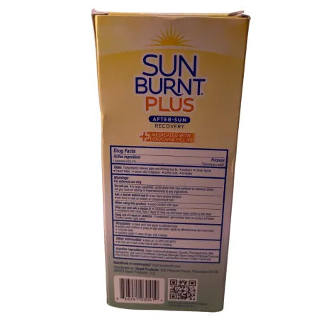 Sun Burnt Plus After Sun Relief Gel Lidocaine 4% Aloe 4oz 4 Pack New