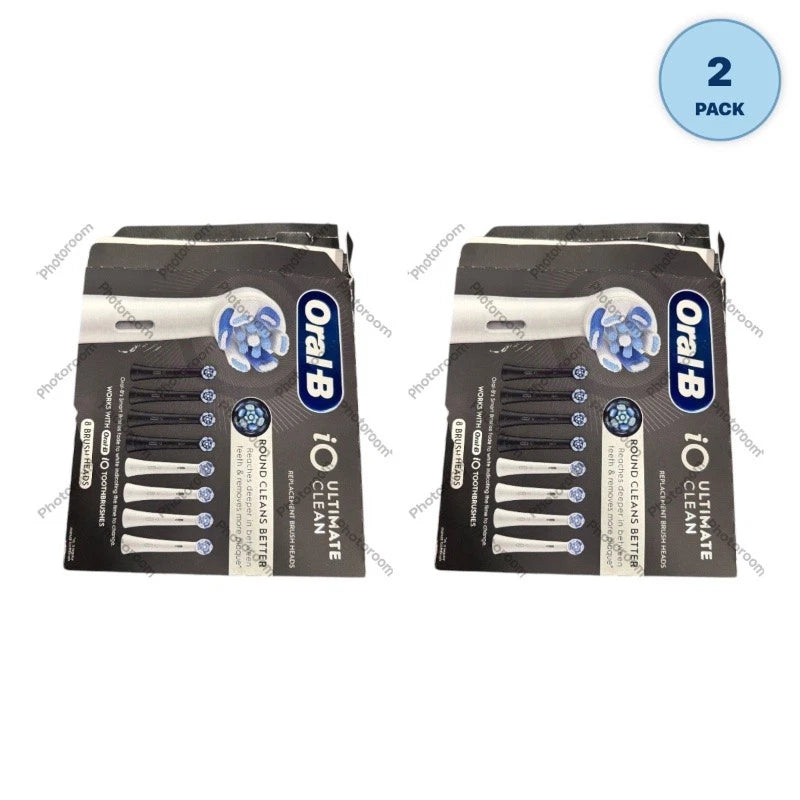 Oral-B iO Ultimate Clean Replacement Brush Heads Pack of 2 New