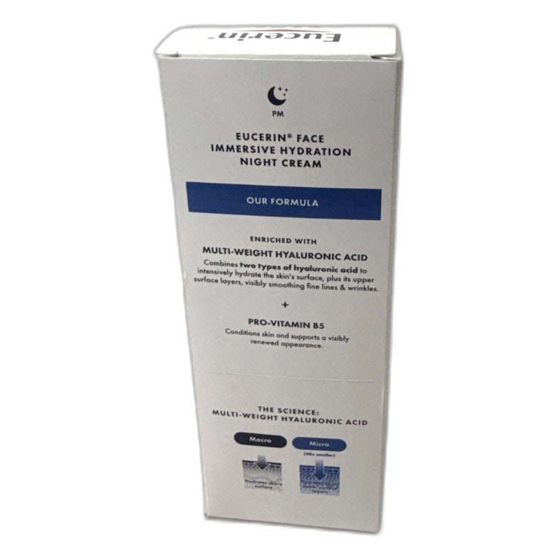Eucerin Face Immersive Hydration Night Cream Overnight Skincare Pack of 12 New