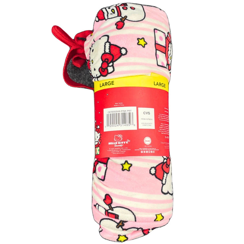 Hello Kitty Sanrio Holiday Fleece Ladies Sleep Pant Pink Size Large 2 Pack