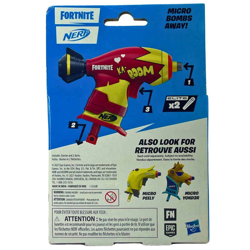 Fortnite Nerf Micro Bombs Away Blaster 4 Pack New