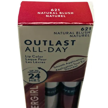 Covergirl Outlast All-Day Lip Color 621 Natural Blush 2 Pack New 3