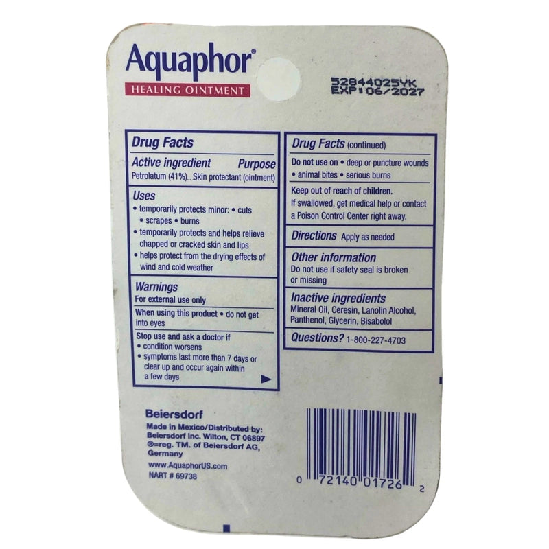 Aquaphor Healing Ointment Advanced Therapy Pocket Size 0.25 Oz Jar 3 Pack New