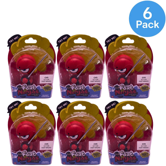 Fart Ninjas Series 1 Silent Samurai Motion Activated Figure 6 Pack New