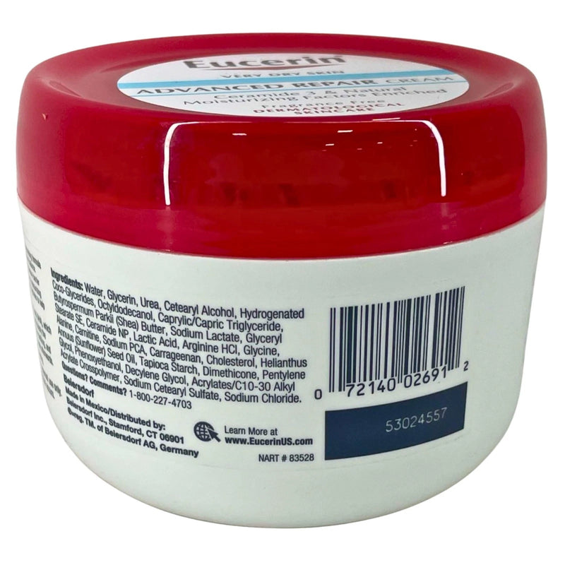 Eucerin Advanced Repair Cream Very Dry Skin 12oz 2 Pack New