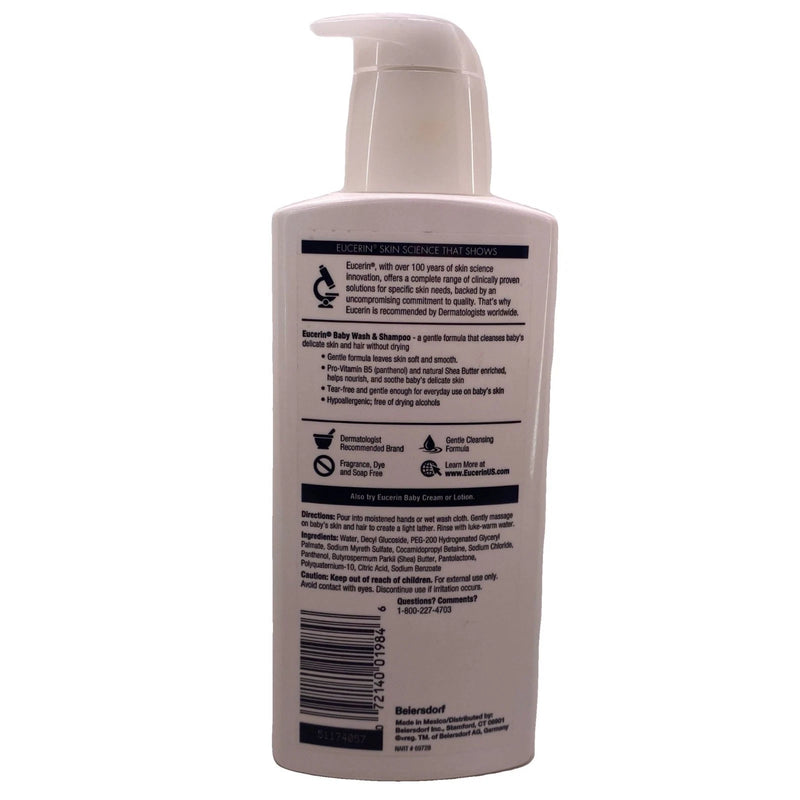 Eucerin Baby Wash & Shampoo 13.5 Fl Oz 2 Pack New