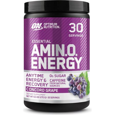 Optimum Nutrition, Essential Amino Energy, Concord Grape, 9.5 oz, 30 Servings