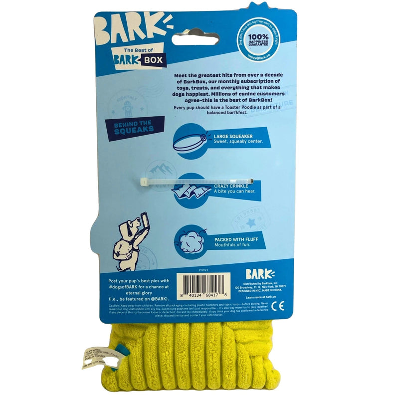 BARK BarkBox Toaster Poodle Plush Dog Toy All Sizes 2 Pack New