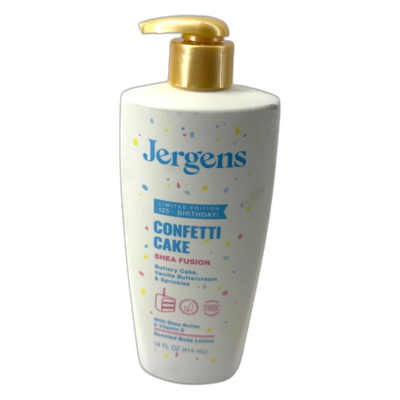 Jergens Shea Fusion Confetti Cake Body Lotion Shea Butter 14 Fl Oz Pack of 3 New