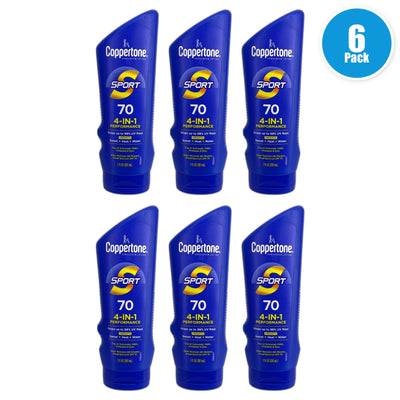 Coppertone Sport Sunscreen Lotion SPF 70 Broad Spectrum Exp 04/27 Pack of 6 New