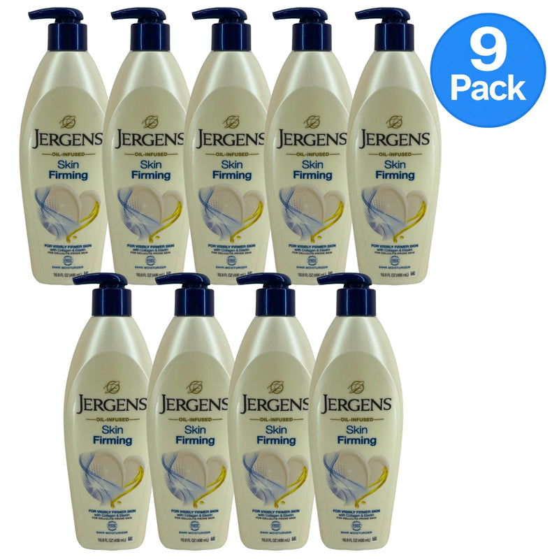 Jergens Skin Firming Toning Body Lotion Oil-Infused 16.8 fl oz 9 Pack New