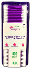 Essential Colored Cotton Swabs 500ct Makeup Crafts Exp 12/28 Pack of 3 New