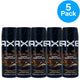 AXE Dark Temptation Deodorant Bodyspray Irresistibly Fresh 4 OZ 5 Pack New