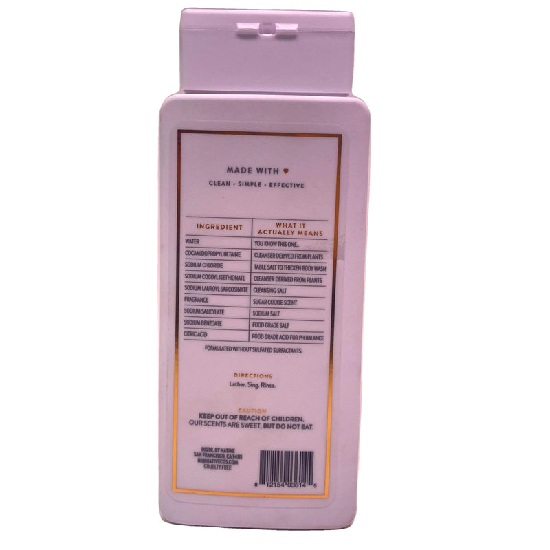 Native Sugar Cookie Body Wash Sulfate Paraben Free 18 fl oz 3 Pack New