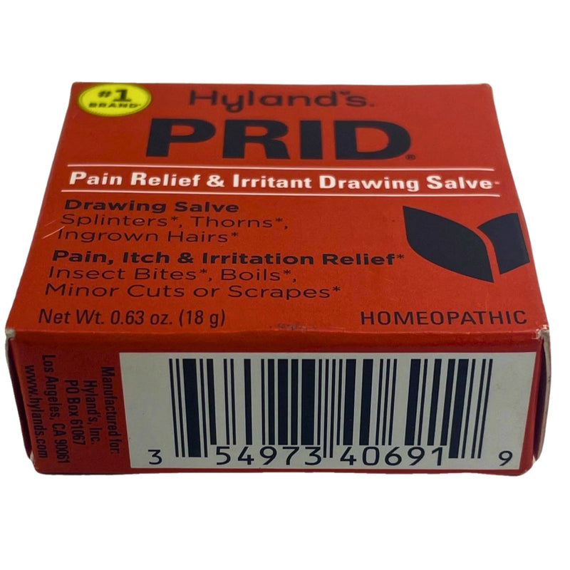 Hyland's PRID Pain Relief & Irritant Drawing Salve 0.63 oz Exp 07/27 (4 Pack)