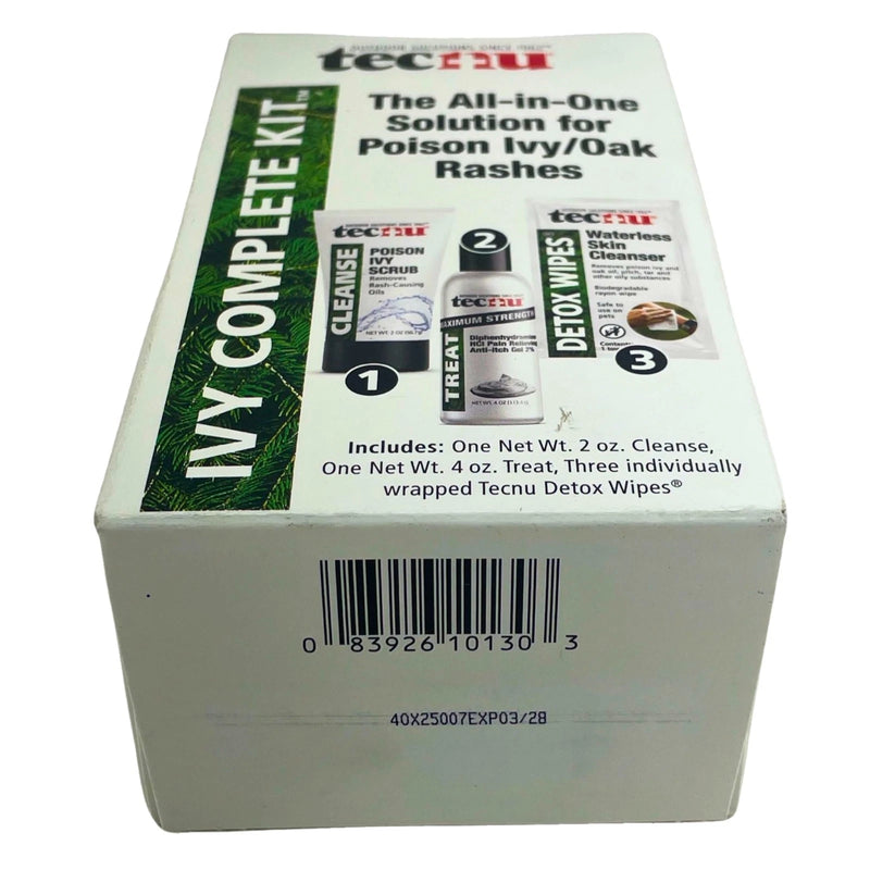 Tecnu Ivy Complete Kit Poison Ivy Oak Rash Solution Scrub Gel Wipes Exp 03/28