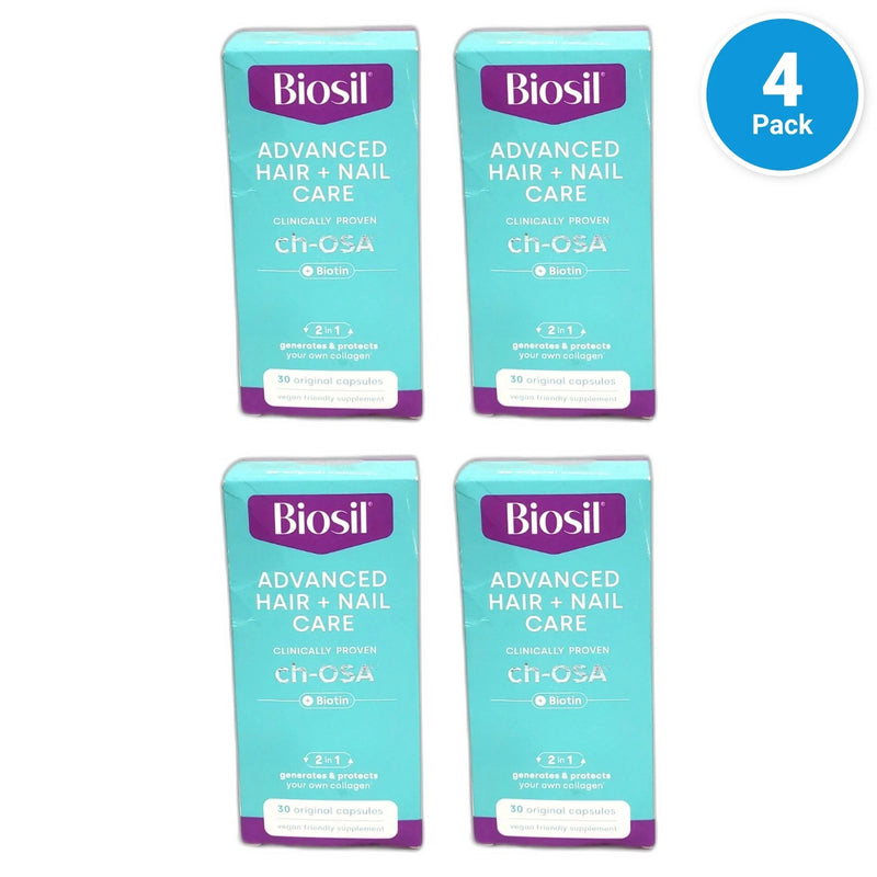 BioSil Advanced Hair Nail Care Original Formula 30 Exp 02/27 Pack of 4 New